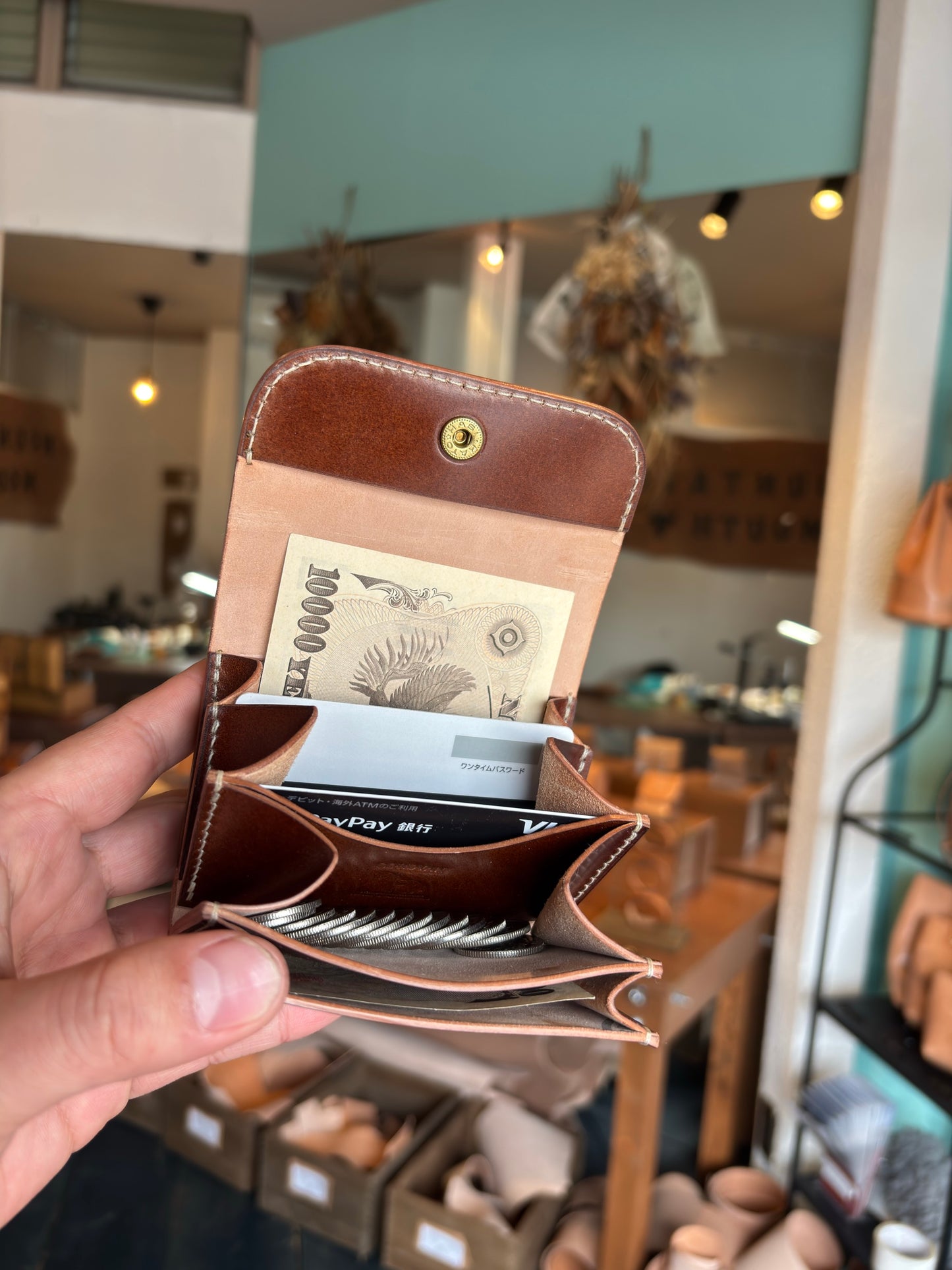 【限定品】ミニウォレットninety CORDVAN coffee brown