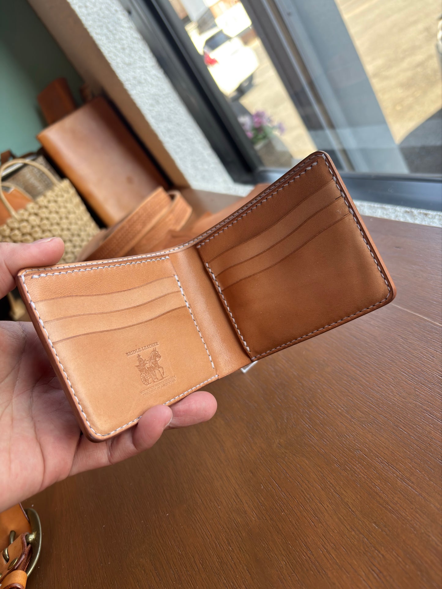 BRIDLE London Tan ハーフウォレット【Plains】