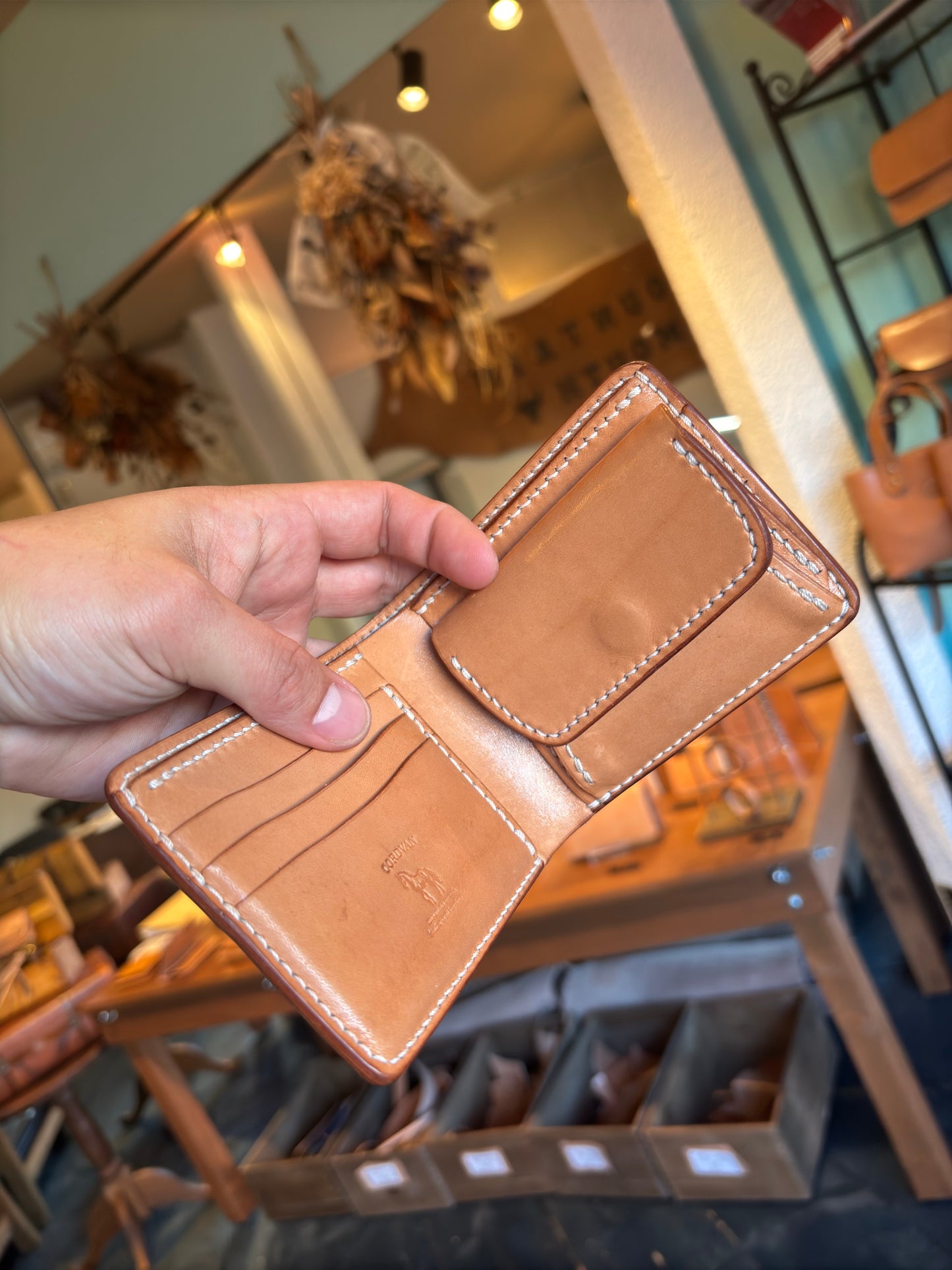 【一点物】コードバンnaturalハーフウォレット【wild】