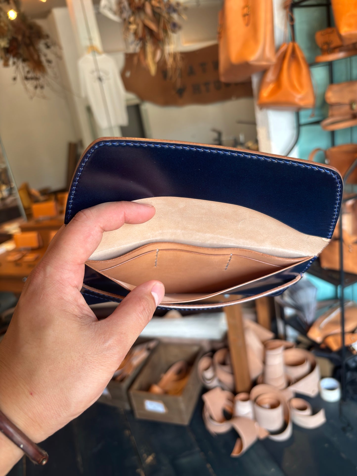 CORDVAN Blue ロングウォレットＦＬＴ