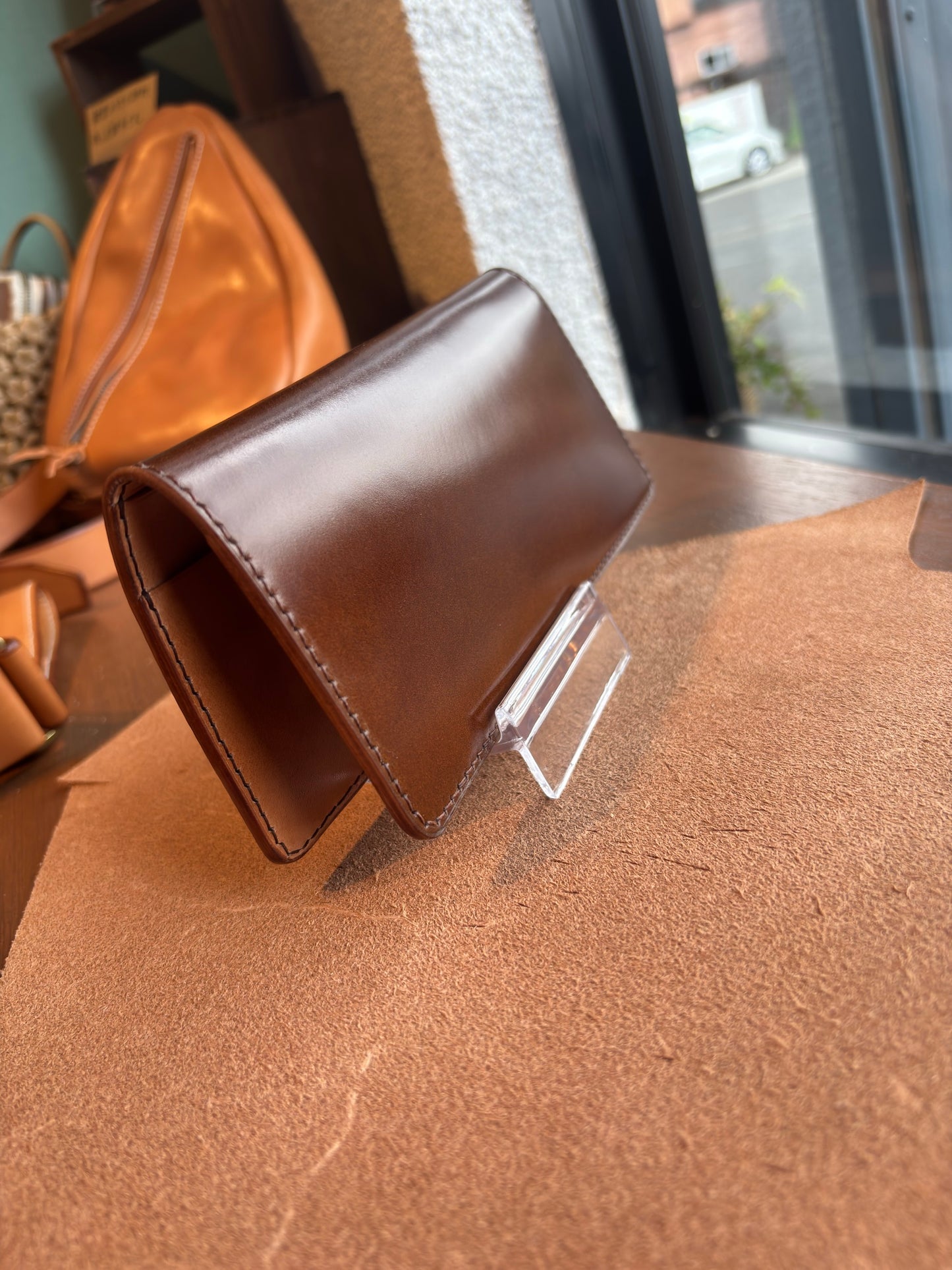 CORDVAN brown ロングウォレット