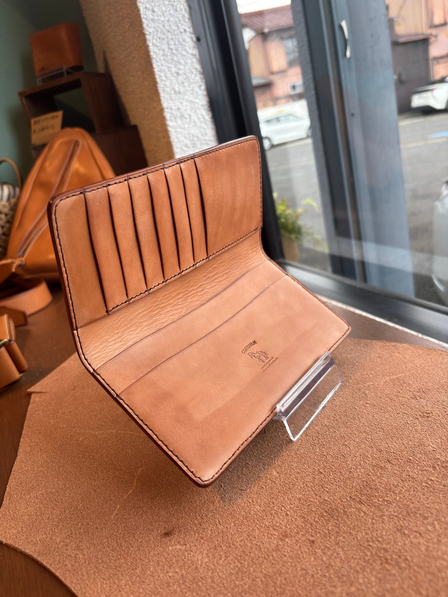 CORDVAN brown ロングウォレット