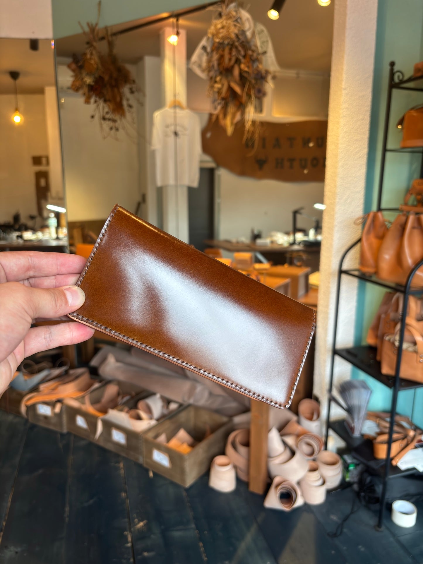 CORDVAN brown ロングウォレット